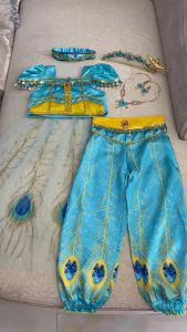 Girls Jasmine Costume Arabian Princess Dress Kids Birthday Party Christmas Fancy Dress Baby Jasmine Cosplay Clothes