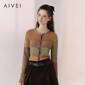 AIVEI | Chic Mood-lifting Gradient Short Cardigan