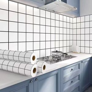 【Free gifts】Marble Wallpaper Waterproof Oil Proof Kitchen Wall Stickers Self-Adhesive Table Sticker Room Decorate Wallpaper Kitchen and bathroom self-adhesive wallpaper waterproof and oilproof home Wallpaper PVC Self Adhesive Waterproof Sticker