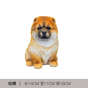 Creative Resin Dog Figurine Adorable Room Desktop Decoration Pet Gift Realistic Animal Model Home Decorations Small Ornament