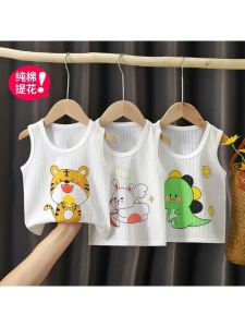 Pure Cotton Summer Vest Thin Model for Boys And Girls Breathable Base Layer Protective Belly Childrens Clothing Baby Clothes