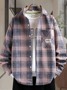 Áo Sơ Mi Nam Tay Dài Cotton Nguyên Chất Dáng Rộng Cổ Bẻ Thường Ngày Mùa Thu 2025 Phong Cách Mới Quần Áo Công Sở