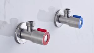 DOUBLE STOP KRAN SUS304 CABANG KIRI DAN KANAN KRAN SHOWER MERAH DAN BIRU