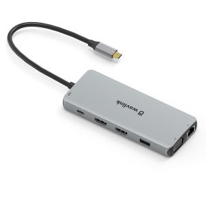 Wavlink USB C 12-in-1 Hub/ Docking Station  Triple Display Type-C Adapter with 2x 4K HDMI and 1x 2K VGA Port 89W Laptop Charging Ethernet MicroSD and SD Card Reader 3.5mm Audio Jack and 2 USB 3.0 & 2 USB2.0 Ports for Windows/Mac and more