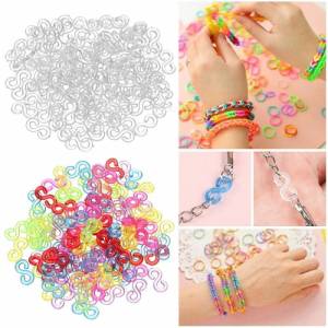 Refill Pack Colorful S Clips Loom Bands Tool Loom Band Connectors Hook Kit Loom Band Hooks for DIY Weaving Necklace Jewelry