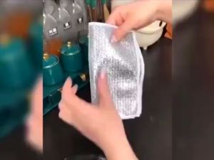 Kain Lap Kawat Dapur Bentuk Petak Halus Untuk Membersih Panci Dan Piring Kain Cuci Piring Kawat - YS