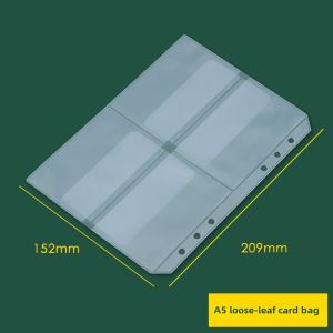 New Calendar A6pvc Transparent Hand Account Loose-Leaf Business Card Album Notepad Storage File Bag Card Bag Zipper Bag A5 Notebook Replacement Buggy Bag Journal Book Bag Bookmark Measuring Tape