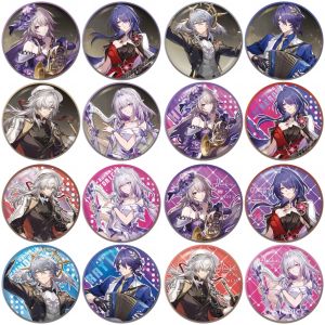 58mm Game Honkai：Star Rail Dr. Ratio Sunday Raiden Bosenmori Mei Herta Cosplay COSTUME Badge Pin SPTE Tinplate Brooch﻿ Prop