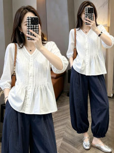 Stylish Summer Loose Cover-belly 3/4 Sleeve Shirt