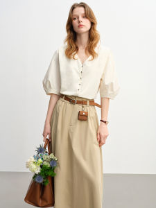 DUSHU | Design Stylish V-neck Top Slimming Blouse