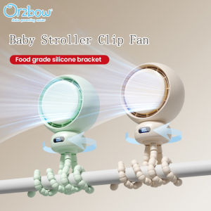 Orzbow Xe đẩy lắc đầu fan hâm mộ có thể sạc lại kẹp điện Turbo bạch tuộc bé fan hâm mộ 5 bánh mạnh gió tuổi thọ pin dài