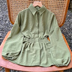 Tanaya Shirt Kemeja Blouse Wanita Crinkle Airflow M L XL