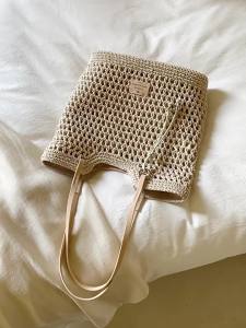 Bespoke High-end Cowhide and Wax Rope Handmade Beach Shoulder Bag