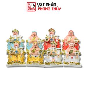 Cặp Thần Tài Thổ Địa Phú Quý theo mệnh đá cao cấp phong thủy để trang trí bàn thờ thu hút tài lộc may mắn TÔ TÂM QUANG