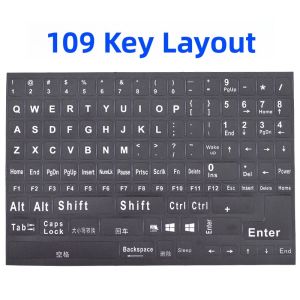 Matte Finish Keyboard Stickers Letter Key Pad Decals for Desktop Computers And Laptops Protective Film Repair Stickers Universal