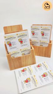 Dotsheep กล่องใส่แผ่นพับ (A5) ที่ใส่แผ่นพับ ที่ใส่โบรชัวร์ ใบปลิว กล่องใส่เอกสาร ไม้ยางพารา ตกแต่งร้าน (357)