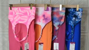 Bộ đồ tập gym yoga aerobic thể thao nữ bao gồm áo bra loang màu kèm mút và quần dài chất liệu thun poly BINSPORTS BD252