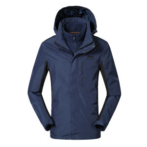 Jeep | Jeep Mens 3-in-1 Fleece Lined Shell Jacket Outdoor Waterproof Cold Resistant Hiking Clothing Urban Outdoor Two-Piece Set