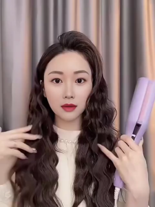 AIODIY French style Hair Irons 32MM water ripple Wool roll finalize the design No harm to hair Curling artifact