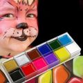 12 Warna face painting body painting make up cat wajah. bahan bagus. 