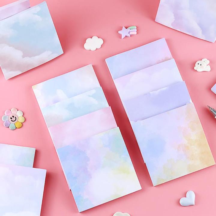 Colorful Starry Sky Sticky Notes INS Style Galaxy Memo Pad Reusable ...
