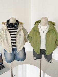 Lightweight Mesh Splice Hat Childrens Clothing Summer New Style Anti-UV Outerwear for Boys And Girls Casual Polyester Fiber