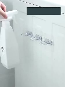 1/20pcs Multi-Purpose Wall-Mounted Round Hooks Self-adhesive Hooks Free Punching Storage Rack for Kitchen Bathroom Ring Hange