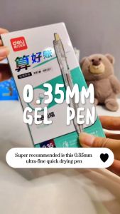 Deli Ballpen EG130 Gel Pen 0.35mm Black Quick-Drying Writing Pen For Text School Supplies 1Pc