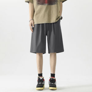 Black Quick-Dry Sports Shorts Mens Summer Ice Silk Drapey Basketball Straight Leg Trendy Brand 4-Piece Set Youth Casual