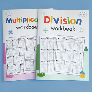 This set of 2 math exercise books is suitable for grades 3 to 5 - daily multiplication and division practice fun math activity