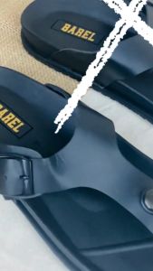 BAREL - Sandal Pria Sandal Jepit Sandal Kasual Oregon Hold Jepit Hitam