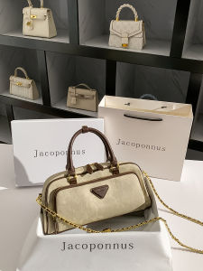 Jacoponnus Genuine Leather Denim Pillow Bag Womens Crossbody Bag Fashionable Luxury Commuter Bag Soft Leather Zipper Closure