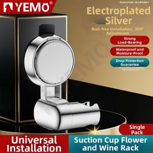 YEMO | Top Shower Powerful Suction Mount Adjustable No-drill Universal Shower Head Holder