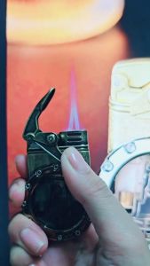 Bật Lửa Gas Khò 1 Tia Lộ Thiên Tròn Sáng Tạo Mẫu Mới Hot Trend ( Nhiều Màu) Hộp Quẹt Gas