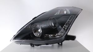Nissan Fairlady 03-05 Black Projector Head lamp w LED [ 1 Pair Left & Right ]