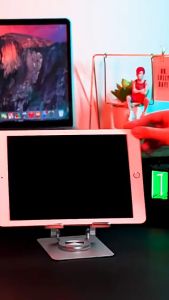 Giá Đỡ Máy Tính Bảng iPad Chân Xoay 360 Độ Tiện Lợi Chống Mỏi Cổ Vai Gáy Công Thái Học Dễ Dàng Bỏ Túi Mang Theo.