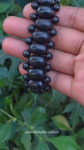 Gelang Kayu Galih Kelor Hitam Model Terbaru Ukuran Butiran 15x12mm - Bracelets