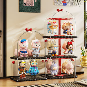 ชั้นวางของเล่นแบบโปร่งใส ชั้นวางของเล่นแบบหลายชั้นป้องกันฝุ่น กล่องเก็บของเล่น กล่องบล็อกบล็อก ชั้นวางของเล่นแบบป้องกันฝุ่น