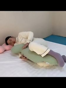 Memories Comfort Maternity Body Pillow - Hypoallergenic Memory Foam Support With Washable Knit Cover