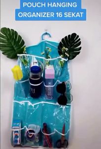 Gantungan Pakaian Celana Dalam Kaos Kaki Multifungsi Pouch Korean Underware - Merah Muda