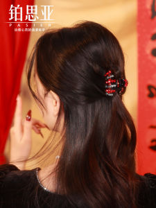 Platinum Thought Small Crown Hair Clip Womens New Sweet Acrylic Shark Clamp Headwear Original Design Fresh out Fashion Accessory