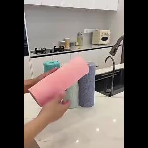 20 Chiếc Khăn Lau Sợi Nhỏ Siêu Mịn Cuộn Khăn Lau Đa Năng Khăn Rửa Chén Dùng Được Cho Đồ Dùng Nhà Bếp Hai Mặt Sử Dụng