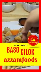 Azzamfoods Baso Cilok Ayam Frozen isi 100 Varian Saus dan Bumbu Kacang Halal Tanpa Pengawet