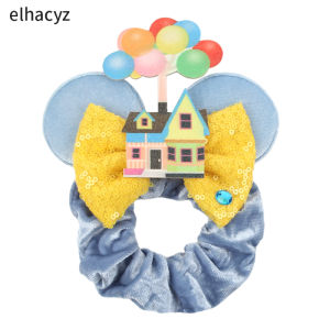 ใหม่น่ารัก Disney แผ่นหู Headwear Tie เทศกาลผมเลื่อมผู้หญิง 4 "โบว์แถบคาดศีรษะยืดหยุ่นสาว DIY อุปกรณ์เสริมผมของขวัญ