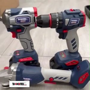 eng "THAKITEC Gundam ชุดเครื่องมือช่างไร้สาย สว่านกระแทก บล็อก, เครื่องเจียร์ มอเตอร์บลเลส แบต 21V MAX 2 ก้อน ชุดพิเศษ