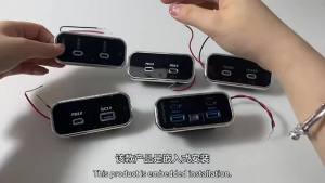 76W Dual PD Dual QC3.0 Type C USB Quick Charger 3.0 with Switch Fast Charging 4 Ports Power Panel For Bus ATV Car Truck Marine