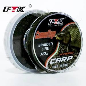 Dây Câu Cá Chép Ngụy Trang FTK 10M 25/35LB Dây Bện Giả Cỏ Dại Dùng Cho Câu Cá Biển Sông Hồ