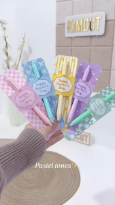 5pcs Teachers Day Pen Sleeve with Pastel Color Pens in Assorted Designs for Special Occasions