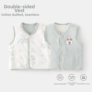 banjixiaoke | Áo Gile Đảo Ngược Có Lớp Cách Nhiệt