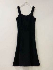 plus Size Hepburn Style A-Line Black Strapless Dress Womens Spring Autumn Frock Vest Inner Wear Slimming Long Skirt